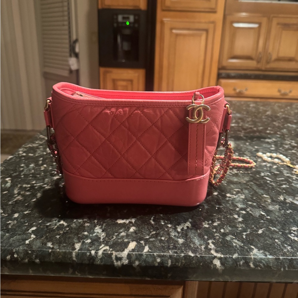 Chanel Gabrielle small pink bag
